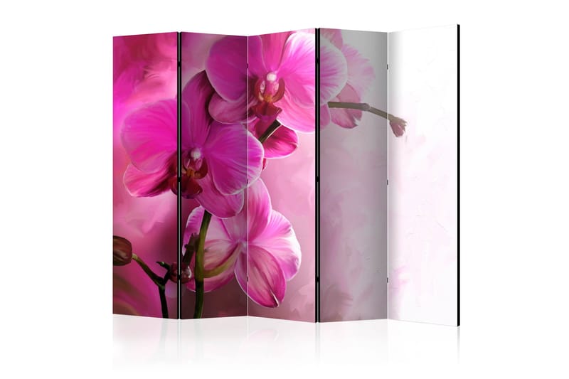 Rumsavdelare - Pink Orchid II 225x172 - Artgeist sp. z o. o. - Vikskärm - Rumsavdelare