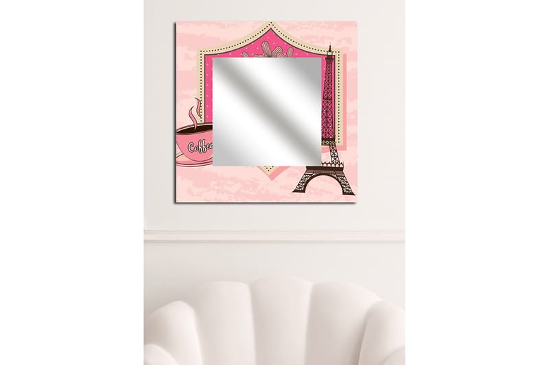 Armavir Dekorspegel 50x50 cm City Paris - Plexiglas/Flerfärgad - Väggspegel - Hallspegel