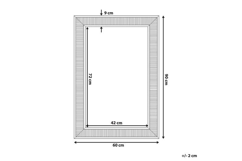 Cassis Spegel 60 cm - Silver - Väggspegel - Hallspegel