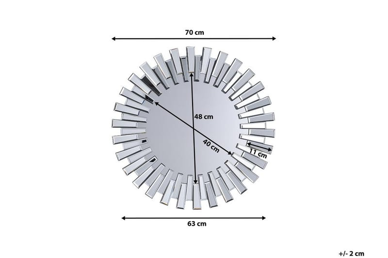 Cholet Spegel 70 cm - Silver - Inredning - Speglar - Väggspegel