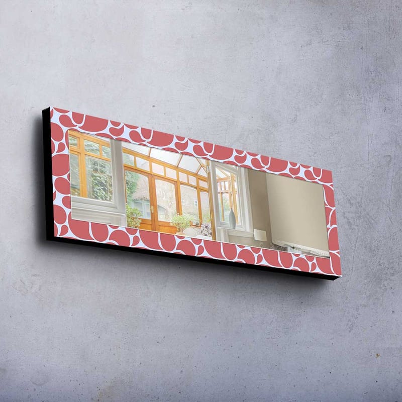 Dekorspegel 40x120 cm - Rosa - Väggspegel - Hallspegel