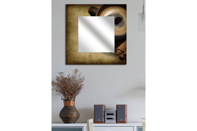 Dekorspegel 50x50 cm - Flerfärgad - Väggspegel - Hallspegel
