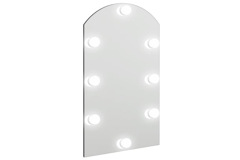 Spegel med LED-lampor 70x40 cm glas valvformad (335864+32608 - Silver - Väggspegel - Hallspegel