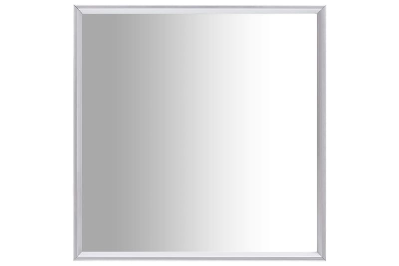 Spegel silver 40x40 cm - Silver - Spegel med belysning - Väggspegel - Hallspegel - Helkroppsspegel - Spegel med hylla