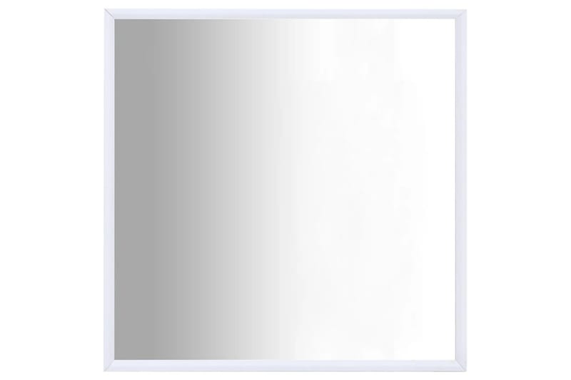 Spegel vit 50x50 cm - Vit - Spegel med belysning - Väggspegel - Hallspegel - Helkroppsspegel - Spegel med hylla