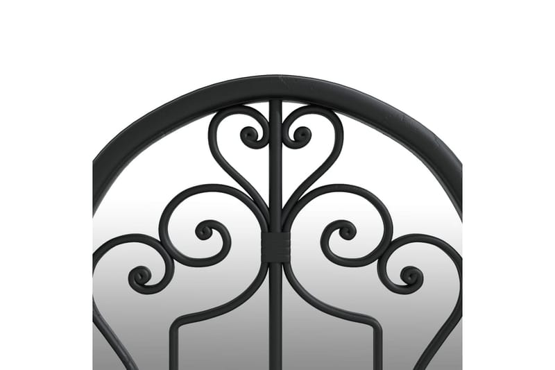 Trädgårdsspegel svart 70x30 cm järn för utomhusbruk - Svart - Väggspegel - Hallspegel
