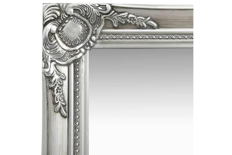 Väggspegel barockstil 60x60 cm silver - Silver - Väggspegel - Hallspegel