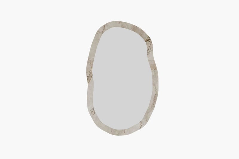 Zeo Vägghängd Spegel 52 cm - Beige - Inredning - Speglar - Väggspegel