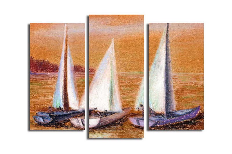 Canvastavla 3-pack Flerfärgad - 20x39 cm - Canvastavlor