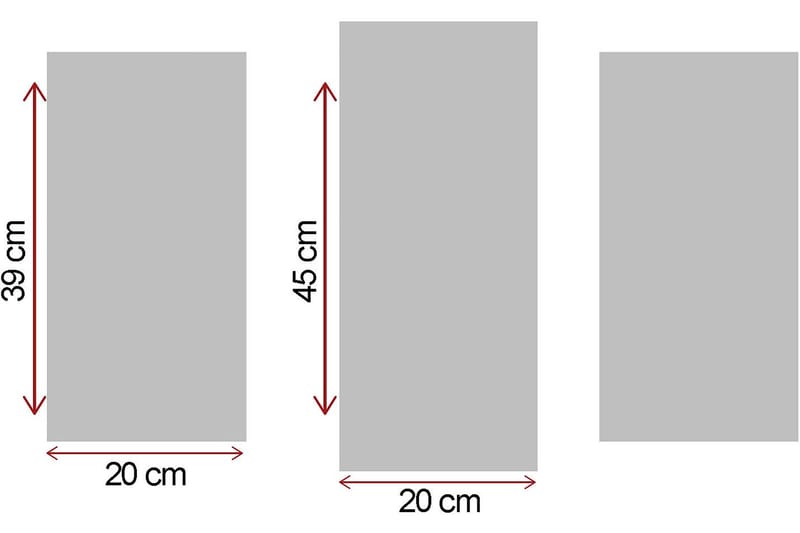 Canvastavla 3-pack Flerfärgad - 20x39 cm - Canvastavlor