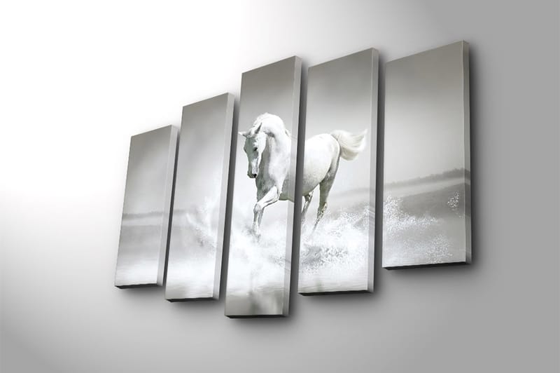 Canvastavla 5-pack Flerfärgad - 19x60 cm - Canvastavlor