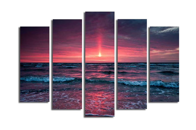 Canvastavla 5-pack Flerfärgad - 19x60 cm - Canvastavlor