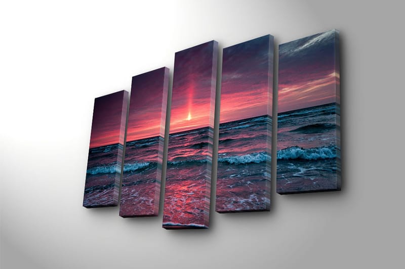 Canvastavla 5-pack Flerfärgad - 19x60 cm - Canvastavlor