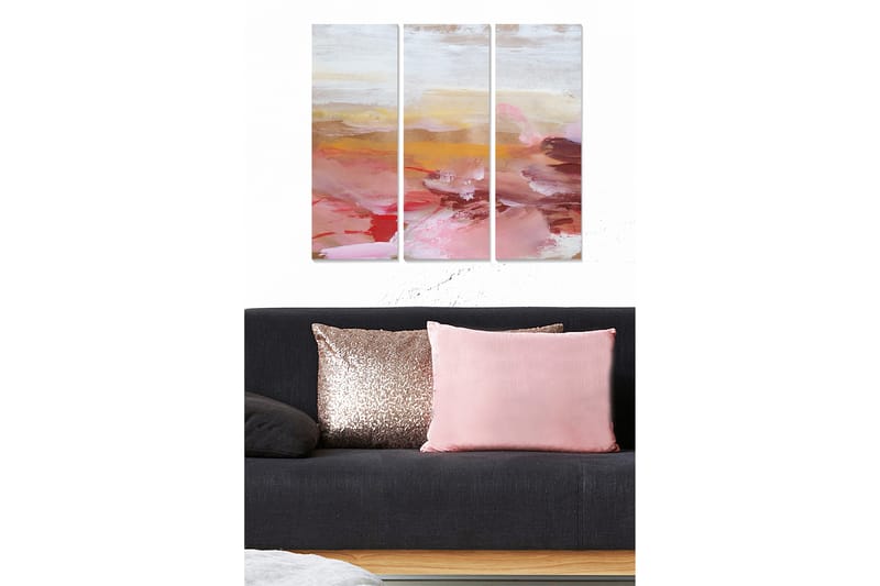 Canvastavla Abstract 3-pack Flerfärgad - 20x50 cm - Canvastavlor