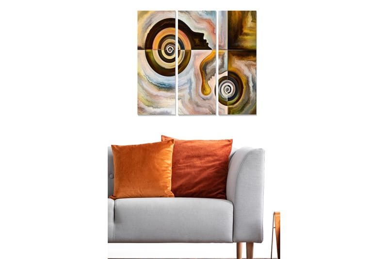 Canvastavla Abstract 3-pack Flerfärgad - 20x50 cm - Inredning - Tavlor & konst - Canvastavlor