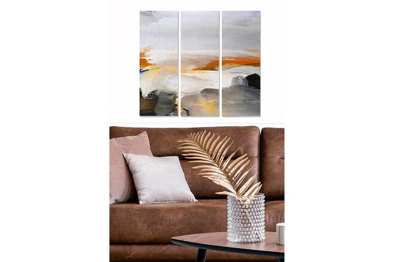 Canvastavla Abstract 3-pack Flerfärgad - 20x50 cm - Inredning - Tavlor & konst - Canvastavlor