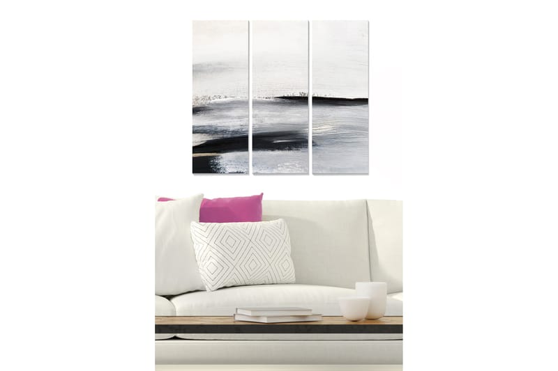 Canvastavla Abstract 3-pack Flerfärgad - 20x50 cm - Inredning - Tavlor & konst - Canvastavlor