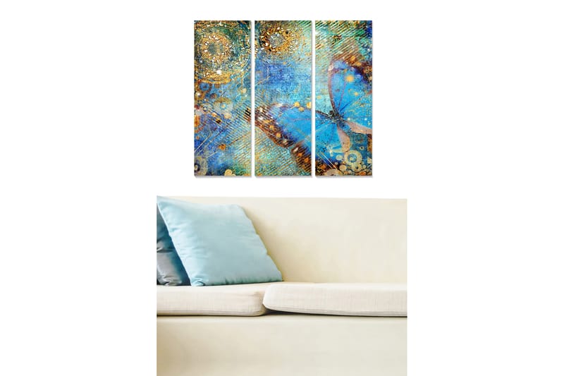 Canvastavla Abstract 3-pack Flerfärgad - 20x50 cm - Inredning - Tavlor & konst - Canvastavlor