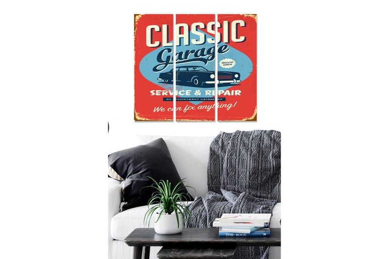 Canvastavla Advertisement 3-pack Flerfärgad - 20x50 cm - Inredning - Tavlor & konst - Canvastavlor