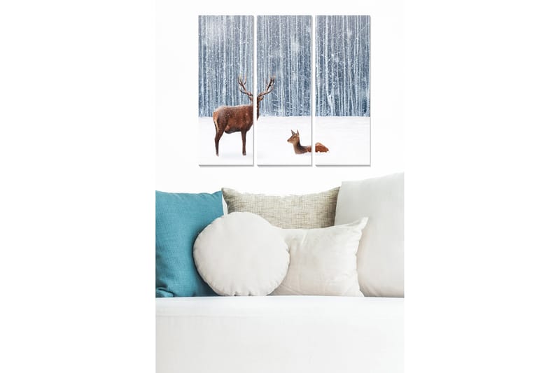 Canvastavla Animal 3-pack Flerfärgad - 20x50 cm - Inredning - Tavlor & konst - Canvastavlor