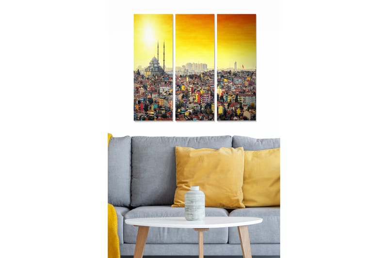 Canvastavla City 3-pack Flerfärgad - 20x50 cm - Canvastavlor