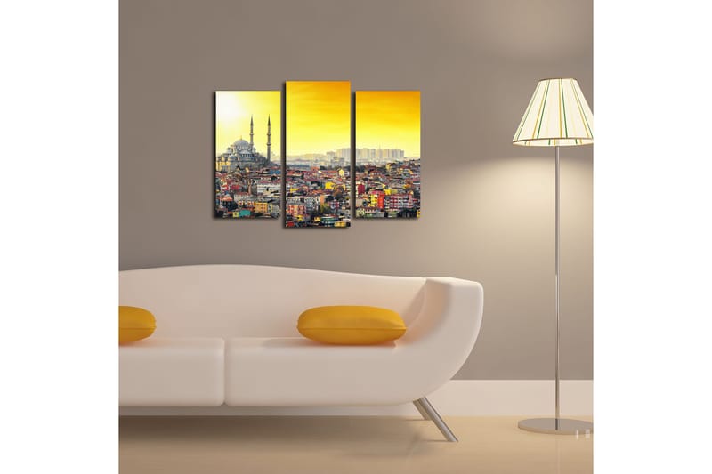 Canvastavla City Istanbul 3-pack Flerfärgad - 20x39 cm - Canvastavlor