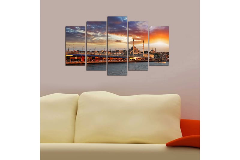 Canvastavla City Istanbul 5-pack Flerfärgad - 20x60 cm - Inredning - Tavlor & konst - Canvastavlor