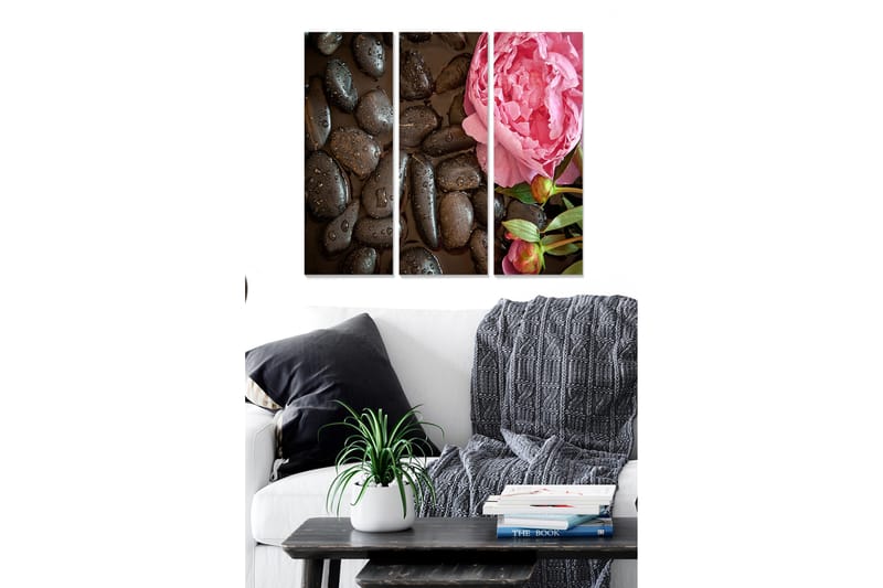 Canvastavla Floral 3-pack Flerfärgad - 20x50 cm - Canvastavlor