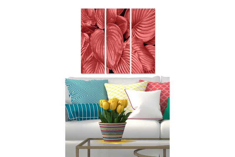 Canvastavla Floral 3-pack Flerfärgad - 20x50 cm - Inredning - Tavlor & konst - Canvastavlor