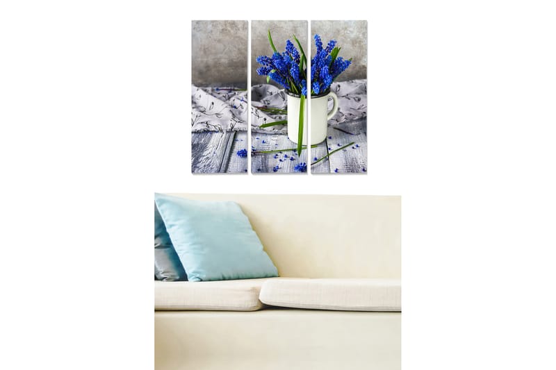 Canvastavla Floral 3-pack Flerfärgad - 20x50 cm - Inredning - Tavlor & konst - Canvastavlor