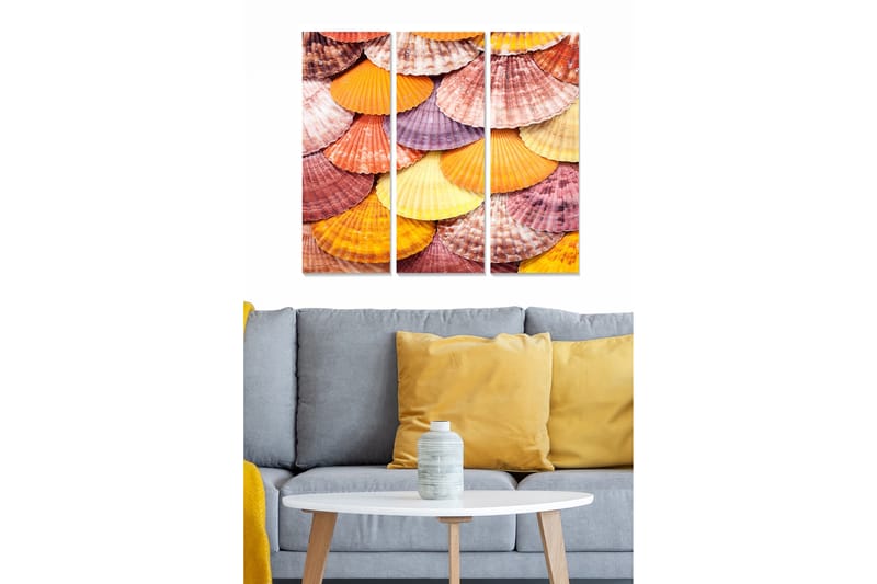 Canvastavla Floral 3-pack Flerfärgad - 20x50 cm - Inredning - Tavlor & konst - Canvastavlor