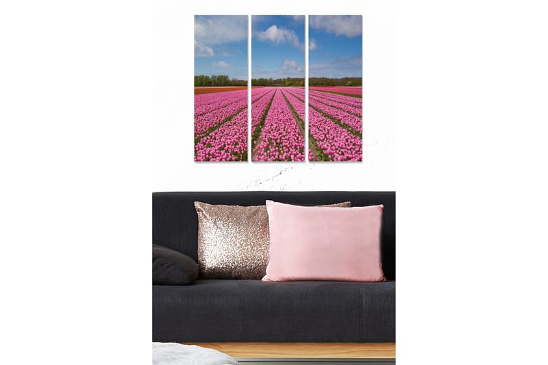 Canvastavla Floral 3-pack Flerfärgad - 20x50 cm - Canvastavlor