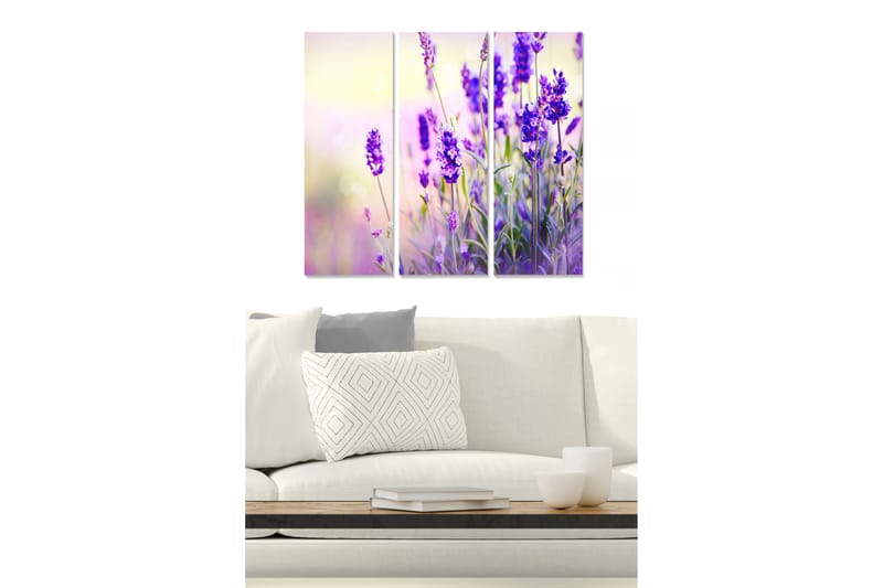 Canvastavla Floral 3-pack Flerfärgad - 20x50 cm - Inredning - Tavlor & konst - Canvastavlor