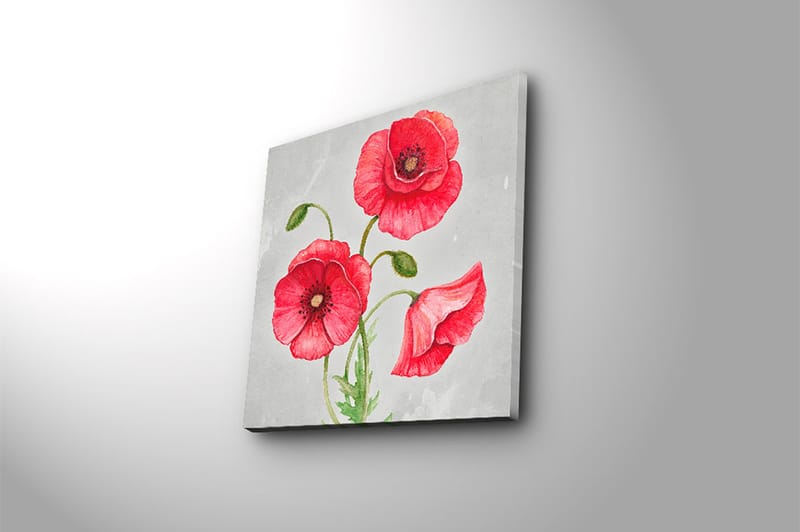 Canvastavla Floral Flerfärgad - 45x45 cm - Canvastavlor