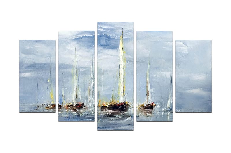 Canvastavla Marina 5-pack Flerfärgad - 20x60 cm - Inredning - Tavlor & konst - Canvastavlor