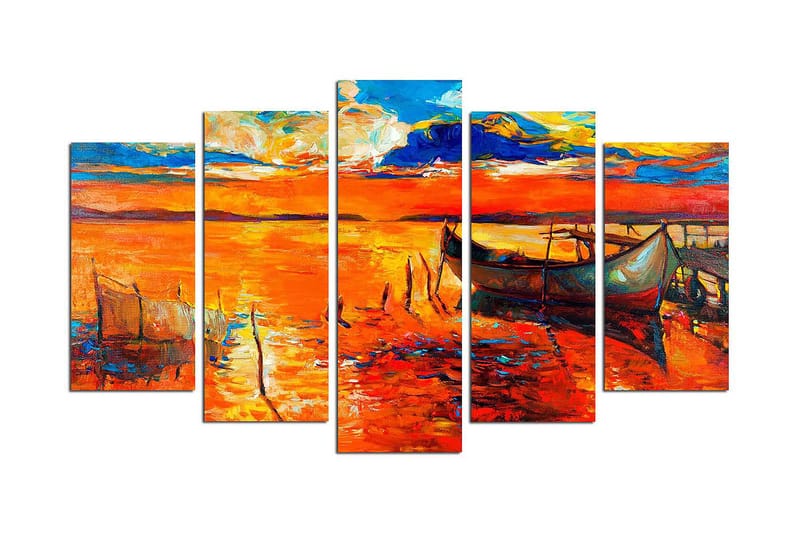 Canvastavla Nature 5-pack Flerfärgad - 20x60 cm - Inredning - Tavlor & konst - Canvastavlor