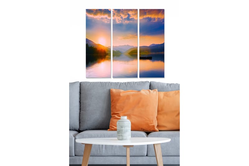 Canvastavla Scenic 3-pack Flerfärgad - 20x50 cm - Canvastavlor