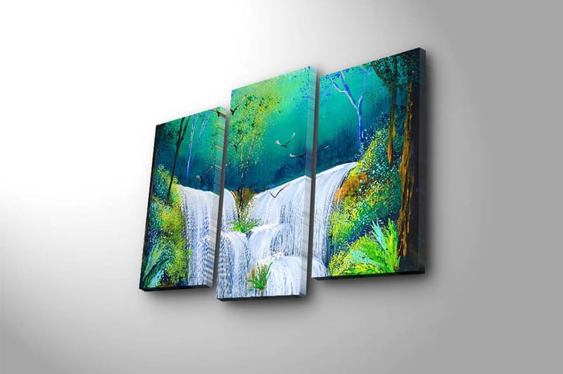 Canvastavla Scenic 3-pack Flerfärgad - 20x39 cm - Canvastavlor