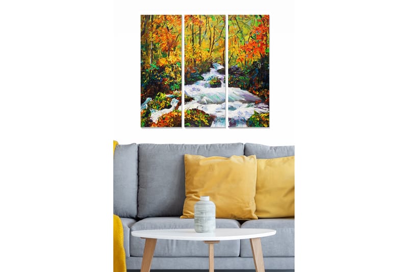 Canvastavla Scenic 3-pack Flerfärgad - 20x50 cm - Inredning - Tavlor & konst - Canvastavlor