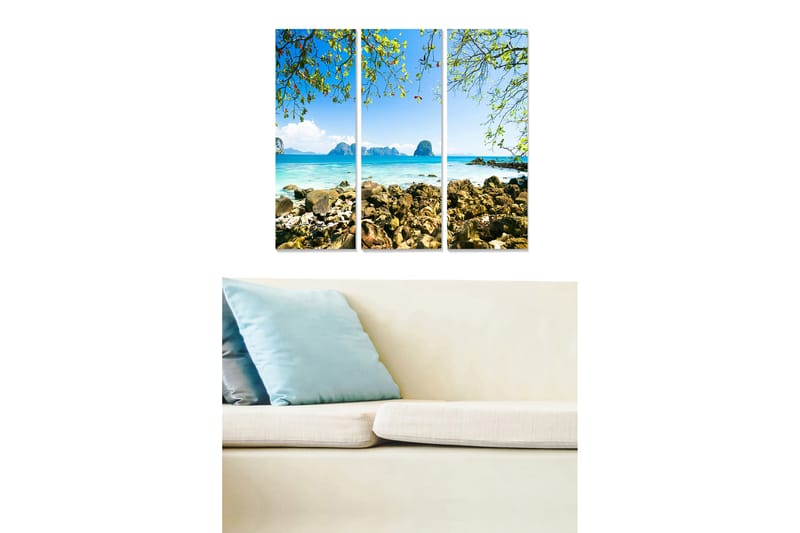 Canvastavla Scenic 3-pack Flerfärgad - 20x50 cm - Inredning - Tavlor & konst - Canvastavlor