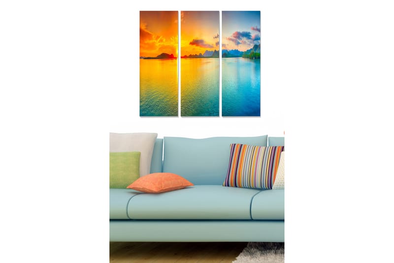 Canvastavla Scenic 3-pack Flerfärgad - 20x50 cm - Inredning - Tavlor & konst - Canvastavlor