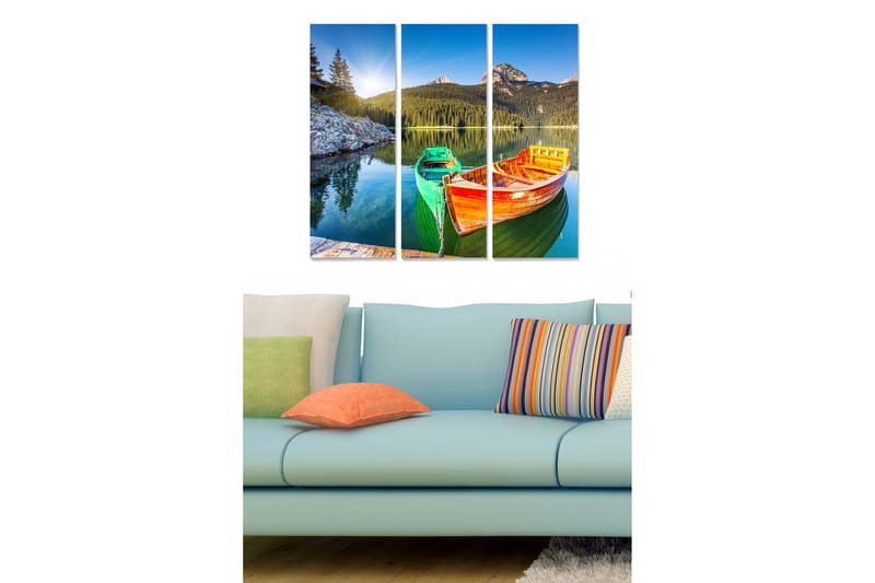 Canvastavla Scenic 3-pack Flerfärgad - 20x50 cm - Canvastavlor