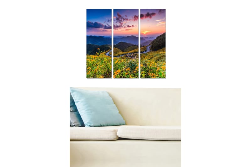 Canvastavla Scenic 3-pack Flerfärgad - 20x50 cm - Inredning - Tavlor & konst - Canvastavlor