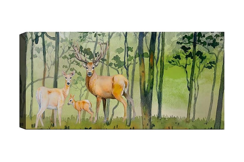 Canvastavla YTY Animals Flerfärgad - 120x50 cm - Canvastavlor