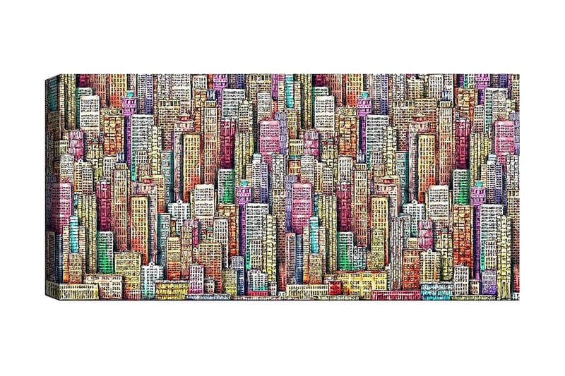 Canvastavla YTY Buildings & Cityscapes Flerfärgad - 120x50 cm - Canvastavlor