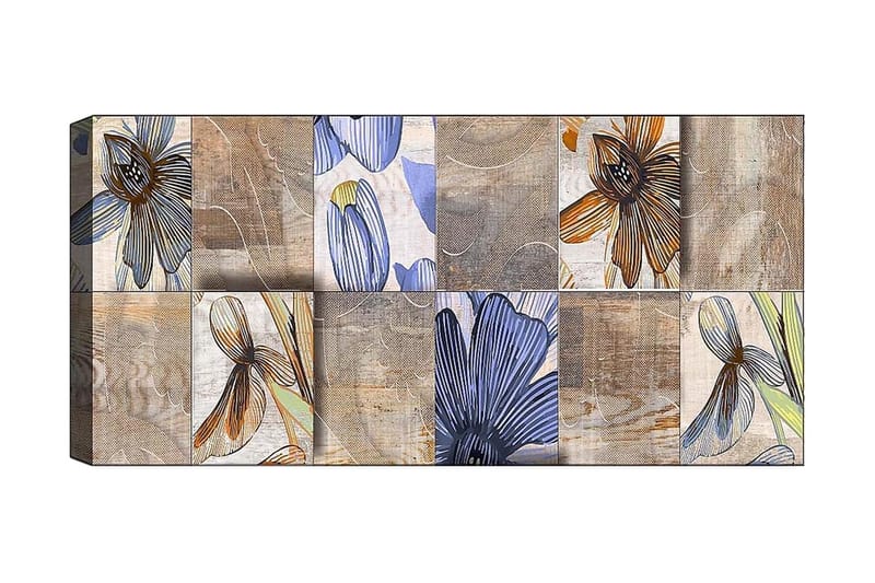 Canvastavla YTY Floral & Botanical Flerfärgad - 120x50 cm - Canvastavlor