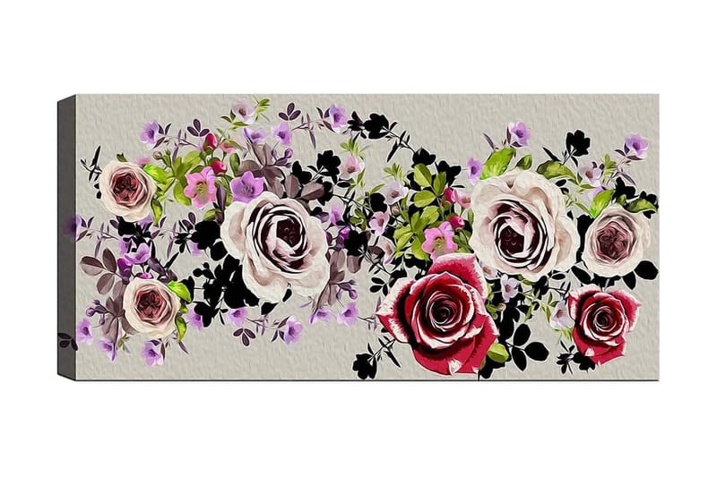 Canvastavla YTY Floral & Botanical Flerfärgad - 120x50 cm - Canvastavlor