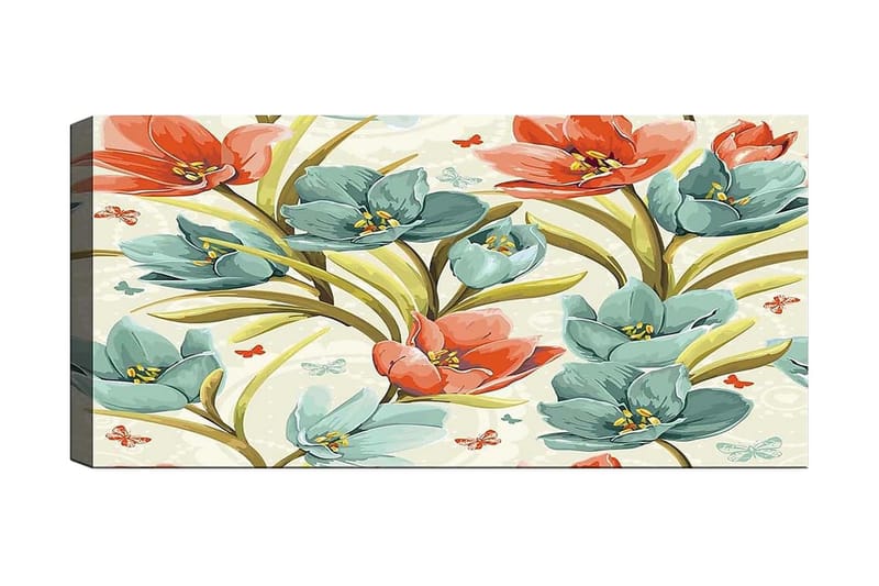 Canvastavla YTY Floral & Botanical Flerfärgad - 120x50 cm - Canvastavlor