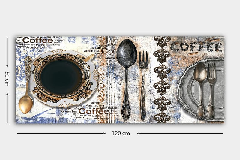 Canvastavla YTY Food & Beverage Flerfärgad - 120x50 cm - Canvastavlor