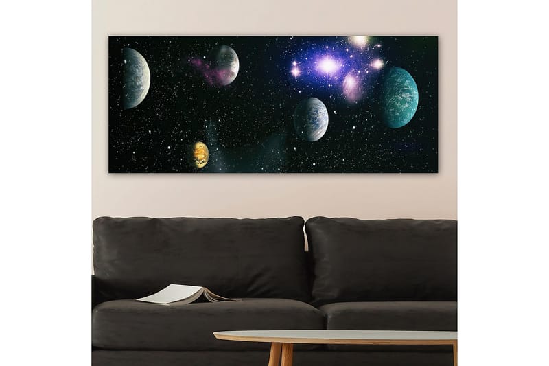 Canvastavla YTY Outer Space Flerfärgad - 120x50 cm - Canvastavlor